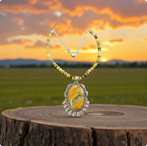 Custom SS Bumblebee Necklace. Available in 18" or 20" SS Chain.