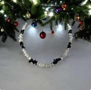 Howlite and Black Obsidian Necklace