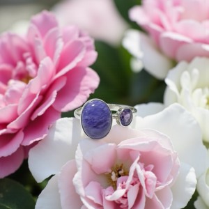 Charoite/Amethyst Ring (Adjustable)