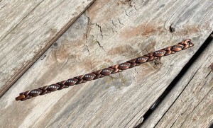 Beautiful 8" Copper Bracelet Accented with Crystals