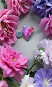 Pink Oyster Turquoise/Blue Topaz Ring (Adjustable)