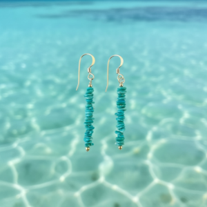 Genuine Turquoise 1" Dangle Earrings