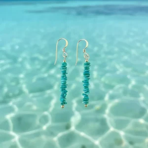 Genuine Turquoise 1" Dangle Earrings